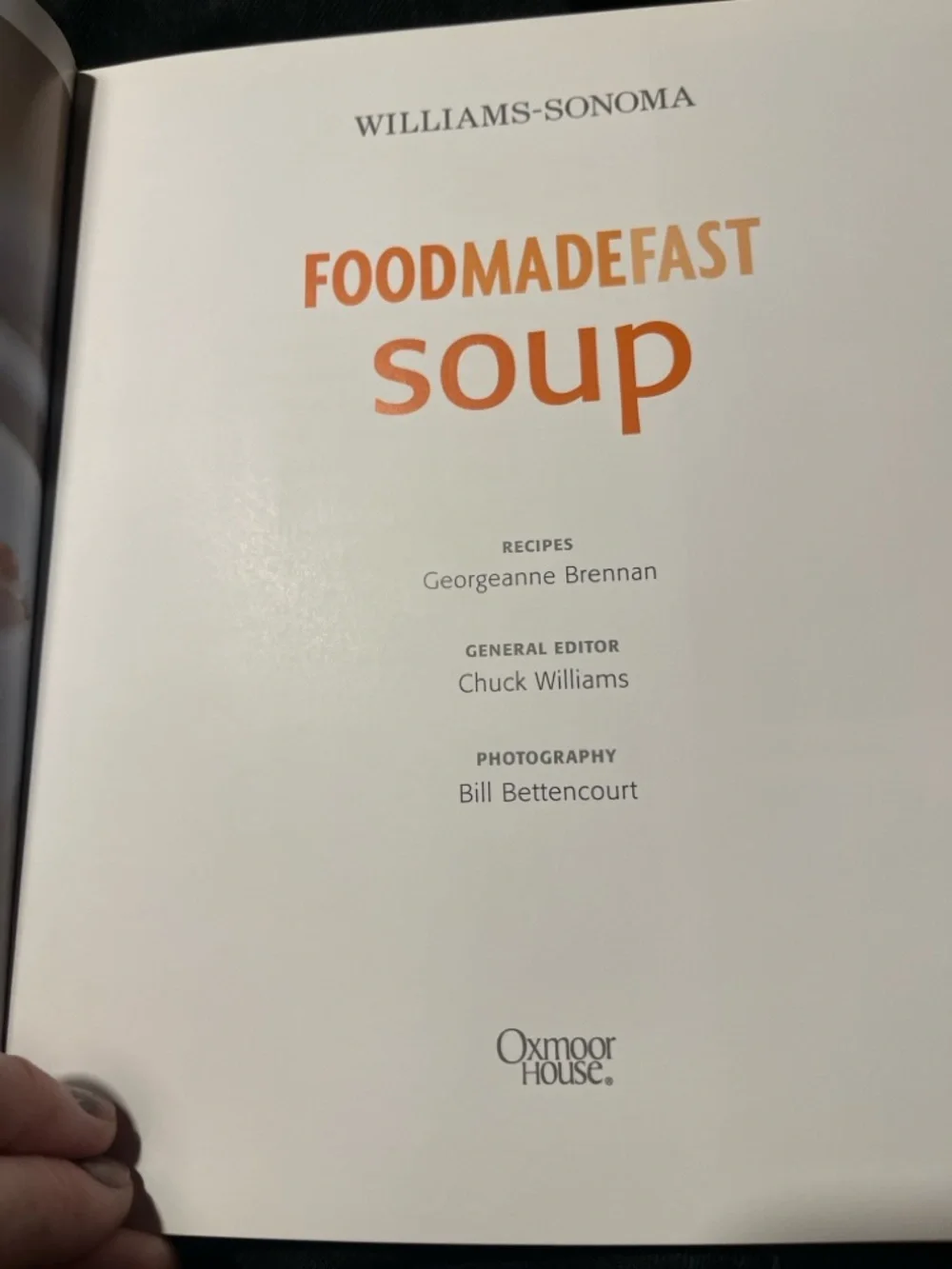 Williams-Sonoma Soup Cookbook